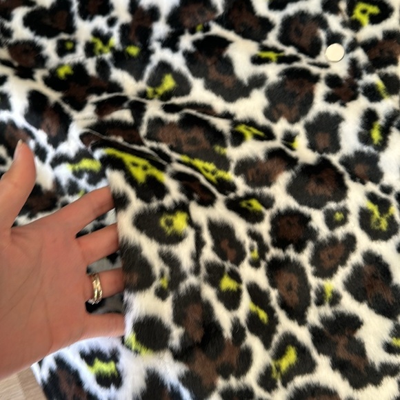 MOLLIOLLI. Bella Leopard Print Faux Fur Sz S NWT - Picture 9 of 15